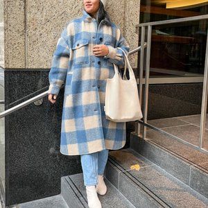 Isabel Marant Etoile |  Fontizi Coat Blue White Checkered New!